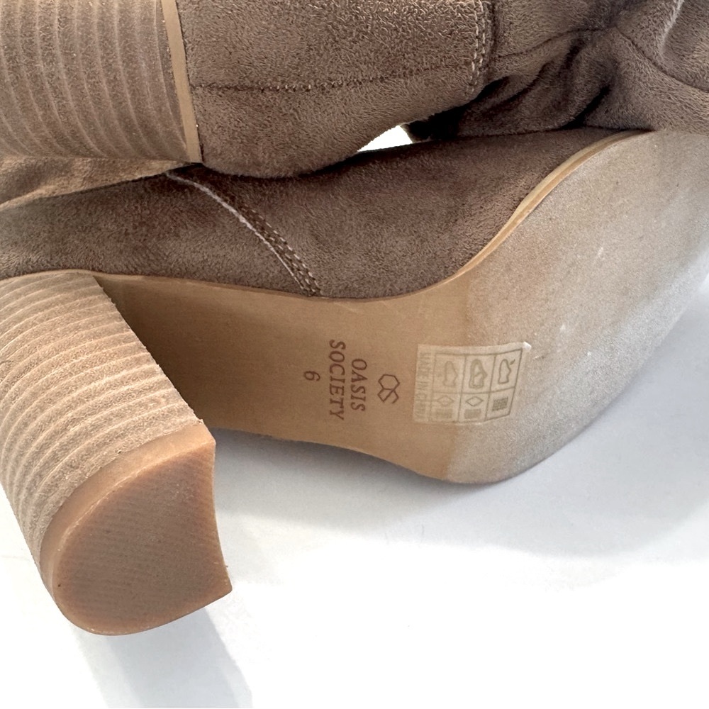 Oasis Society Beige Women's Heeled Boots - Picture 14 of 14
